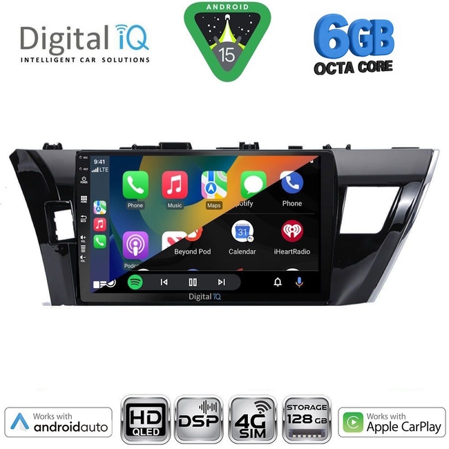 DIGITAL IQ BXF 17714SM_CPAA (10inc) MULTIMEDIA TABLET for TOYOTA COROLLA mod. 2013-2016