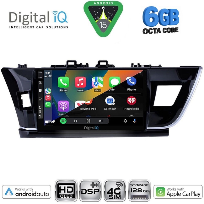 DIGITAL IQ BXF 17714BIG_CPAA (10inc) MULTIMEDIA TABLET for TOYOTA COROLLA mod. 2013-2016
