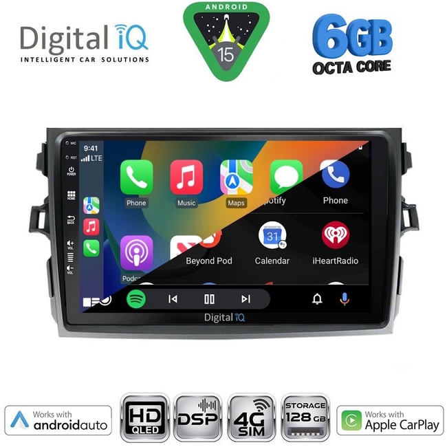 DIGITAL IQ BXF 17713_CPAA (9inc) MULTIMEDIA TABLET for TOYOTA COROLLA 4D mod. 2006-2012