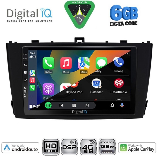 DIGITAL IQ BXF 17705BL_CPAA (9inc) MULTIMEDIA TABLET for TOYOTA AVENSIS (T27) mod. 2009-2015 (BLACK)