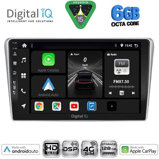 DIGITAL IQ BXF 17704SL_CPAA (9inc) MULTIMEDIA TABLET for TOYOTA AVENSIS (T25) mod. 2003-2009 (SILVER)