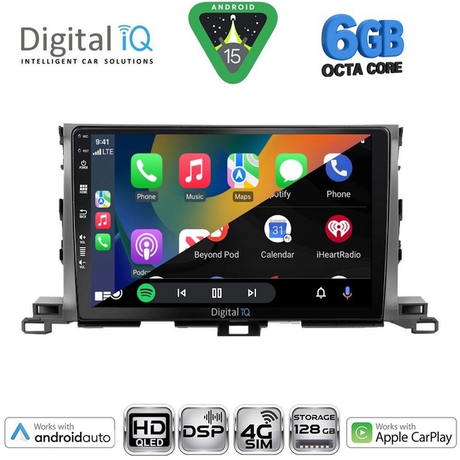 DIGITAL IQ BXF 17700_CPAA (10inc) MULTIMEDIA TABLET for TOYOTA HIGHLANDER mod. 2014-2019