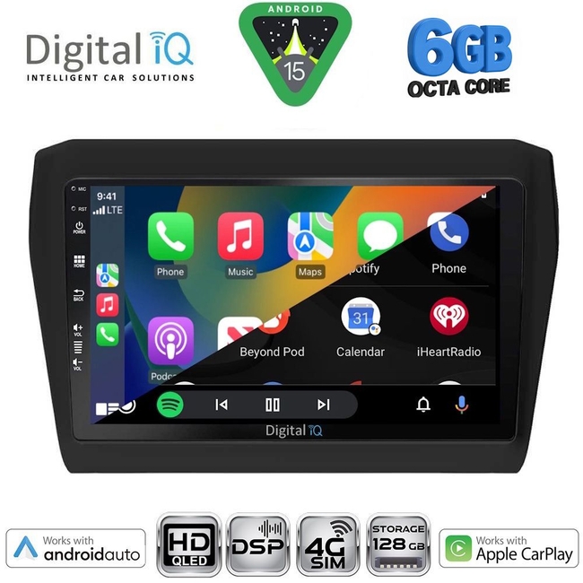 DIGITAL IQ BXF 17686_CPAA (9inc) MULTIMEDIA TABLET for SUZUKI SWIFT mod. 2017-2026