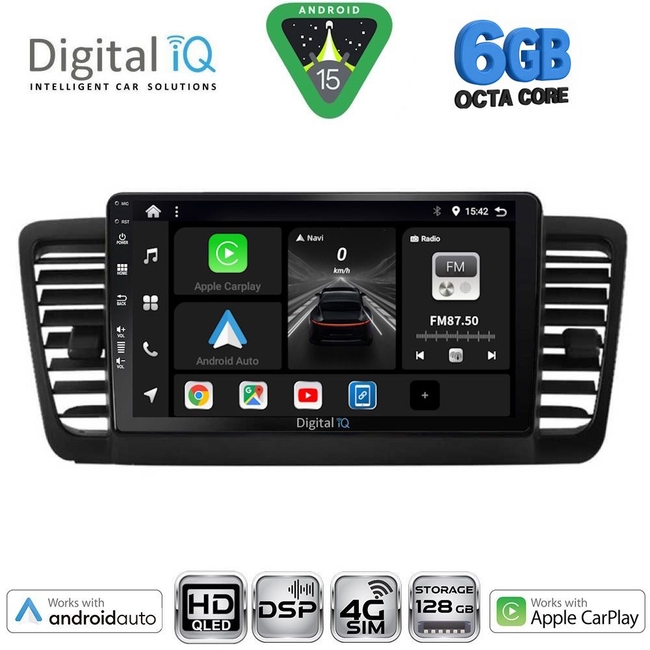 DIGITAL IQ BXF 17665_CPAA (9inc) MULTIMEDIA TABLET for SUBARU LEGACY - OUTBACK mod. 2002-2008