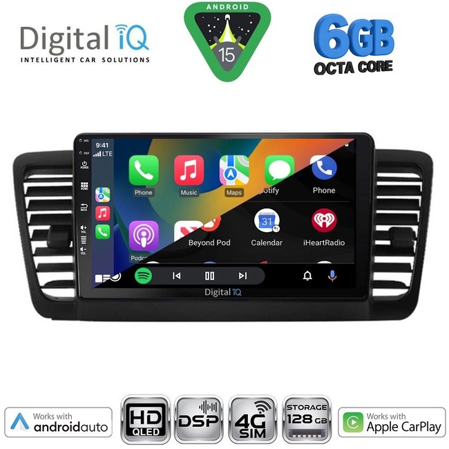 DIGITAL IQ BXF 17665_CPAA (9inc) MULTIMEDIA TABLET for SUBARU LEGACY - OUTBACK mod. 2002-2008