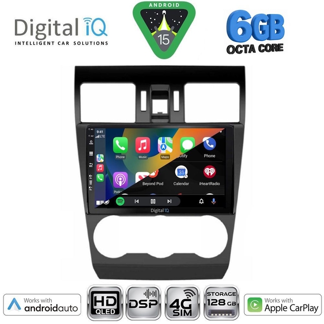 DIGITAL IQ BXF 17663_CPAA (9inc) MULTIMEDIA TABLET for SUBARU FORESTER - IMPREZA - XV mod. 2013-2019
