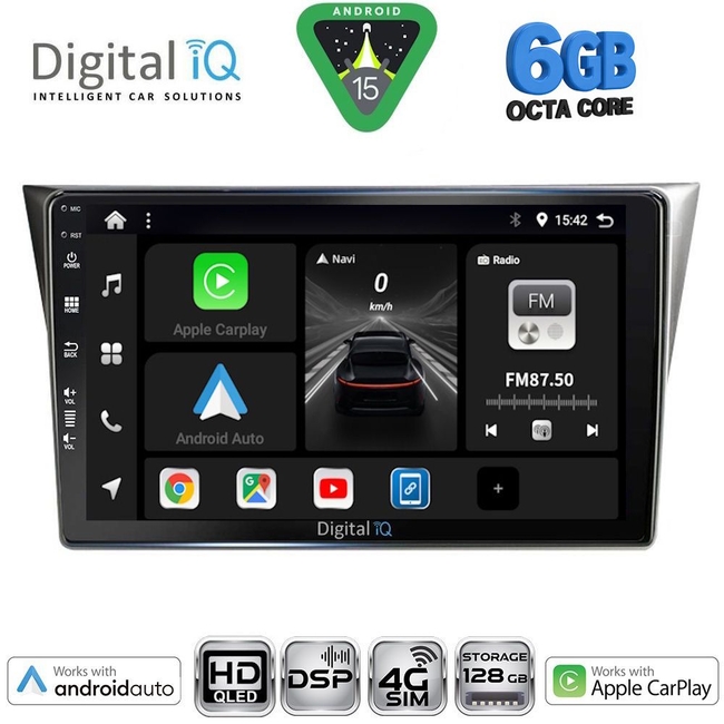 DIGITAL IQ BXF 17659_CPAA (9inc) MULTIMEDIA TABLET for SUBARU IMPREZA mod. 2002-2008