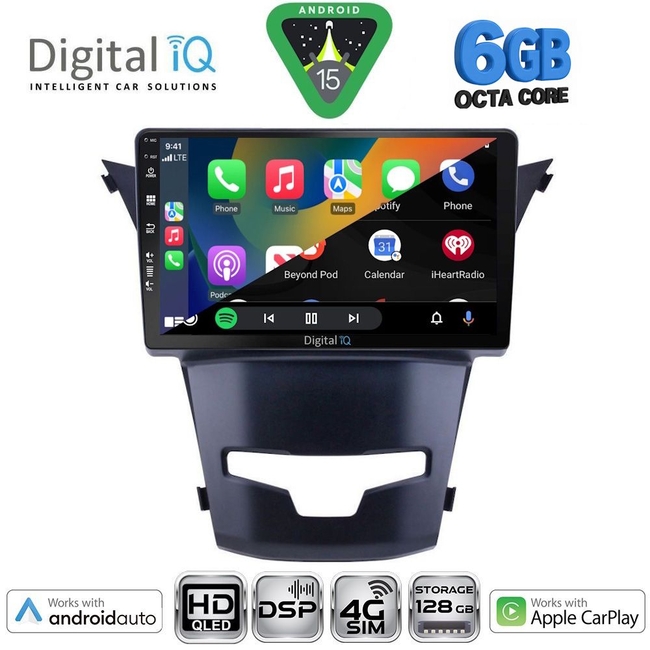 DIGITAL IQ BXF 17653_CPAA (9inc) MULTIMEDIA TABLET for SSANGYONG KORANDO mod. 2014-2019