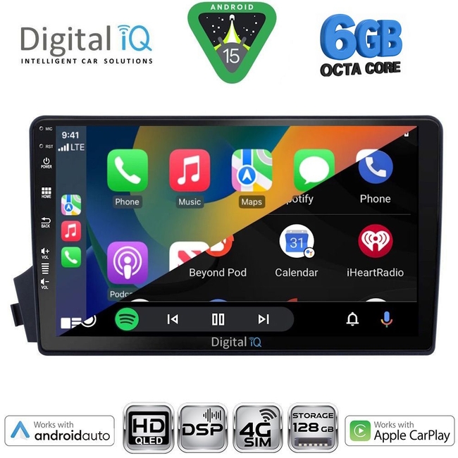 DIGITAL IQ BXF 17650_CPAA (9inc) MULTIMEDIA TABLET for SSANGYONG ACTYON - KYRON mod. 2006-2015