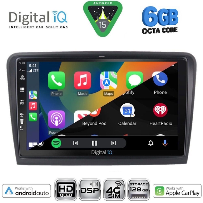 DIGITAL IQ BXF 17604B_CPAA (10inc) MULTIMEDIA TABLET for SKODA SUPERB mod. 2008-2015