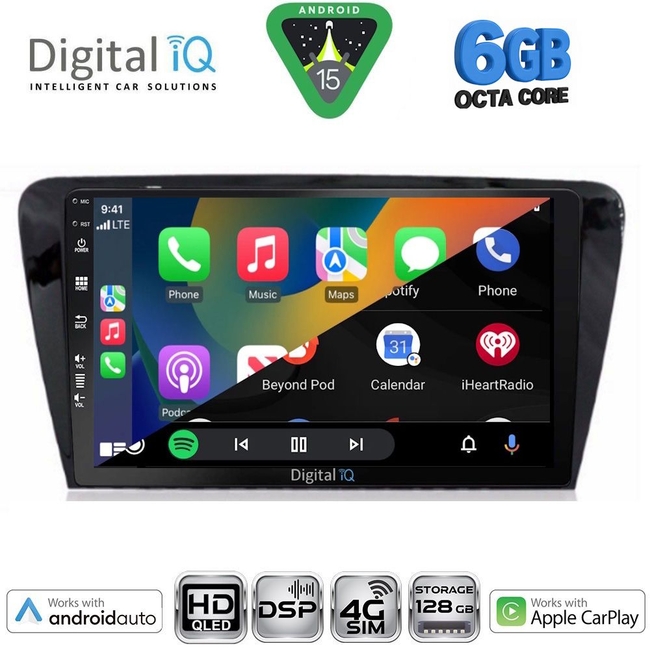 DIGITAL IQ BXF 17597_CPAA (10inc) MULTIMEDIA TABLET for SKODA OCTAVIA 7 mod. 2013-2021
