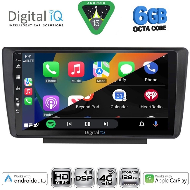 DIGITAL IQ BXF 17594_CPAA (9inc) MULTIMEDIA TABLET for SKODA OCTAVIA 5 mod. 2005-2012