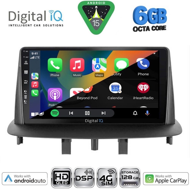 DIGITAL IQ BXF 17556_CPAA (9inc) MULTIMEDIA TABLET for RENAULT MEGANE 3 mod. 2009-2016