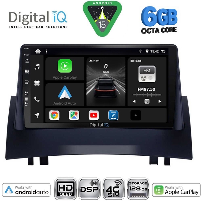 DIGITAL IQ BXF 17555_CPAA (9inc) MULTIMEDIA TABLET for RENAULT MEGANE 2 mod. 2002-2008