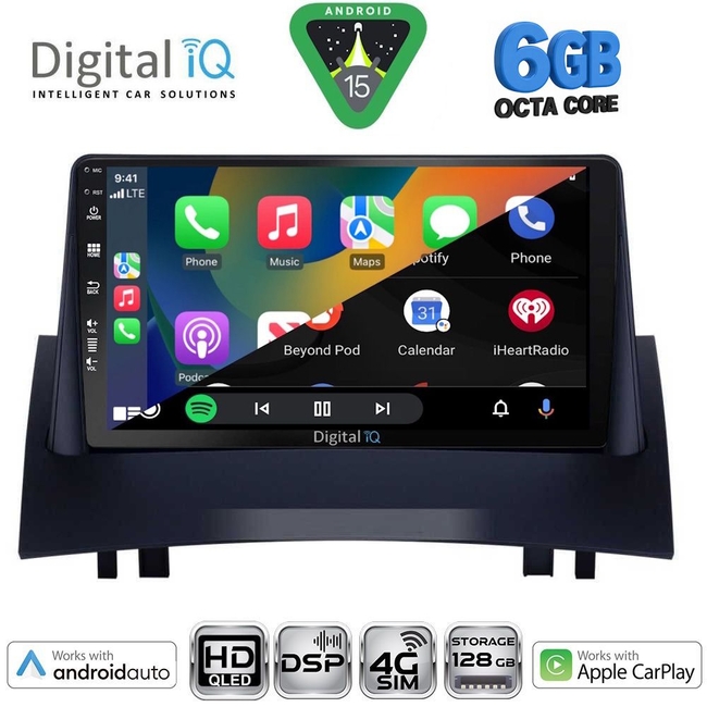 DIGITAL IQ BXF 17555_CPAA (9inc) MULTIMEDIA TABLET for RENAULT MEGANE 2 mod. 2002-2008