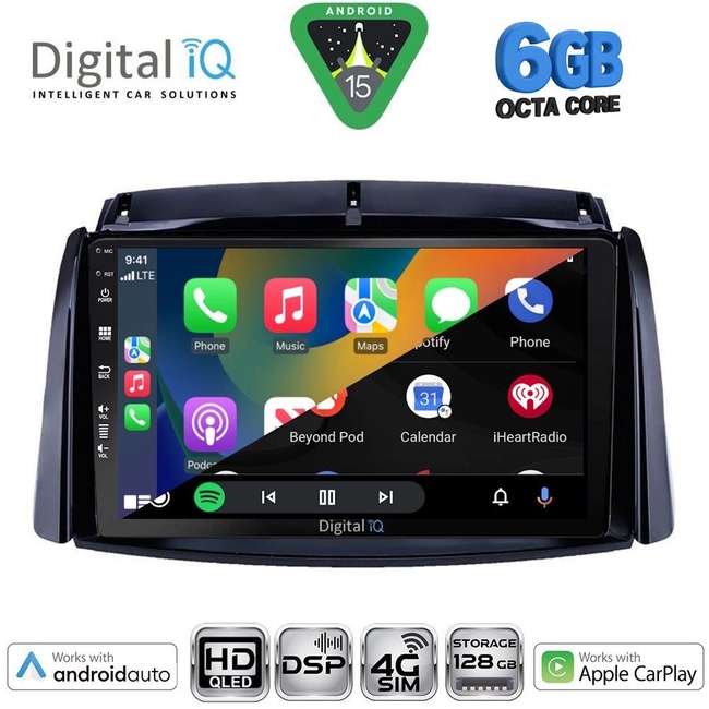 DIGITAL IQ BXF 17551_CPAA (9inc) MULTIMEDIA TABLET for RENAULT KOLEOS mod. 2006-2016