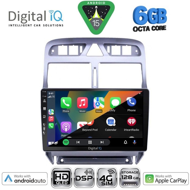 DIGITAL IQ BXF 17512_CPAA (9inc) MULTIMEDIA TABLET for PEUGEOT 307 mod. 2001-2008