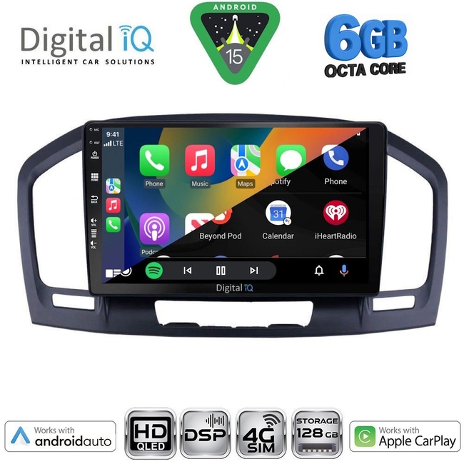 DIGITAL IQ BXF 17491BL_CPAA (9inc) MULTIMEDIA TABLET for OPEL INSIGNIA  mod. 2008-2013 (BLACK)