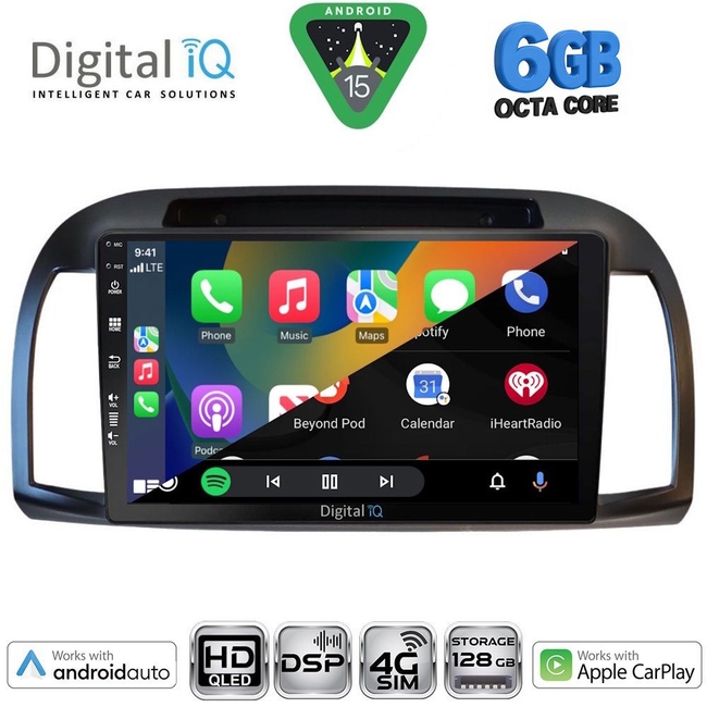 DIGITAL IQ BXF 17457BL_CPAA (9inc) MULTIMEDIA TABLET for NISSAN MICRA K12 mod. 2002-2010 (BLACK)