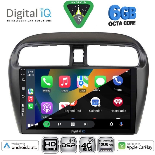 DIGITAL IQ BXF 17448_CPAA (9inc) MULTIMEDIA TABLET for MITSUBISHI SPACESTAR mod. 2013-2020