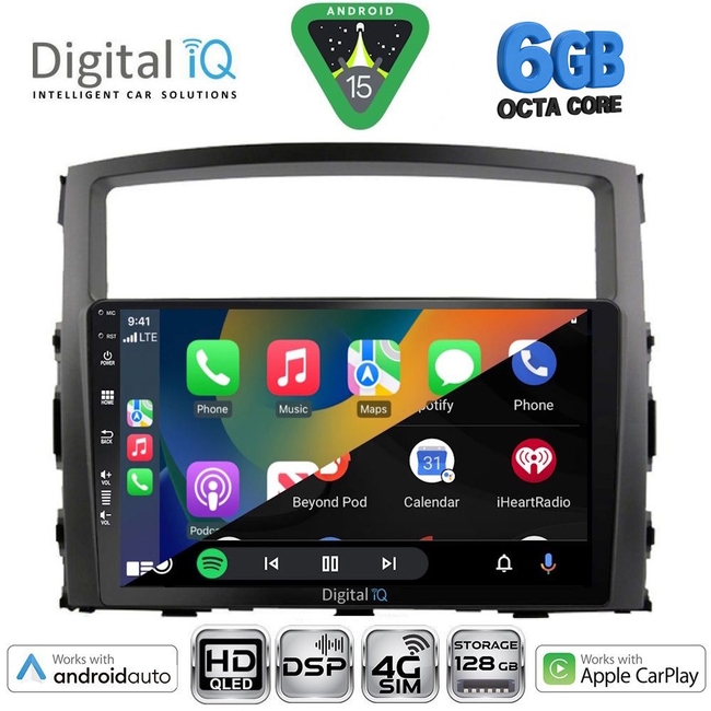 DIGITAL IQ BXF 17446_CPAA (9inc) MULTIMEDIA TABLET for MITSUBISHI PAJERO mod. 2006-2013
