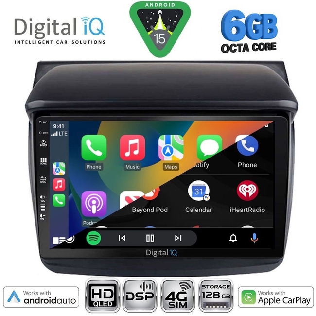 DIGITAL IQ BXF 17436_CPAA (9inc) MULTIMEDIA TABLET for MITSUBISHI L200 mod. 2006-2015