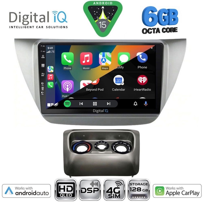 DIGITAL IQ BXF 17433_CPAA (9inc) MULTIMEDIA TABLET for MITSUBISHI LANCER mod. 2000-2007