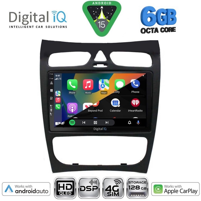 DIGITAL IQ BXF 17406_CPAA (9inc) MULTIMEDIA TABLET for MERCEDES CLK (W209) mod. 2000-2004