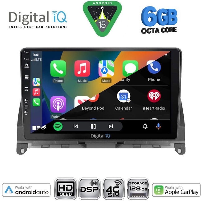 DIGITAL IQ BXF 17405_CPAA (9inc) MULTIMEDIA TABLET for MERCEDES C (W204) mod. 2007-2011