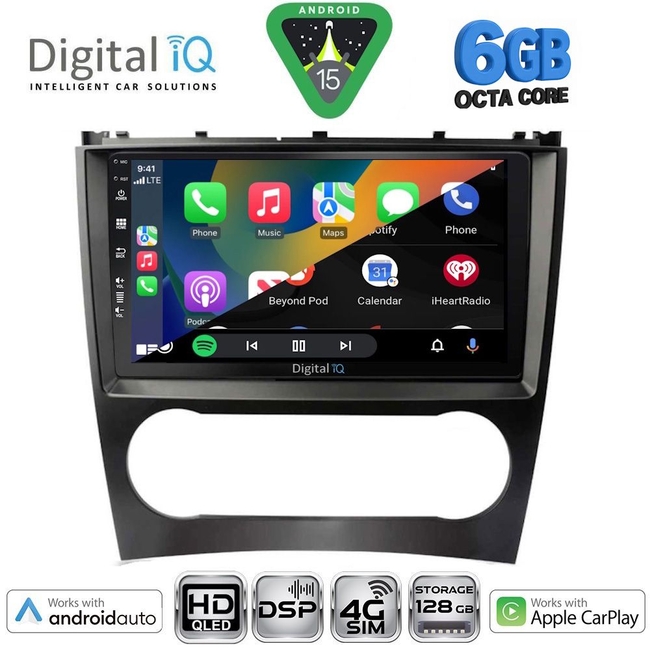 DIGITAL IQ BXF 17404_CPAA (9inc) MULTIMEDIA TABLET for MERCEDES C – CLK (W203-209) mod. 2004-2008