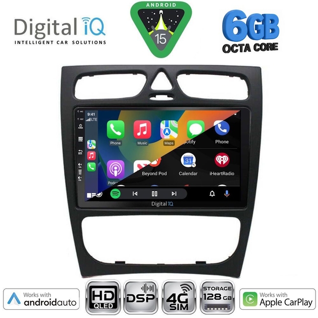 DIGITAL IQ BXF 17402_CPAA (9inc) MULTIMEDIA TABLET for MERCEDES C (W203) mod. 1999-2004