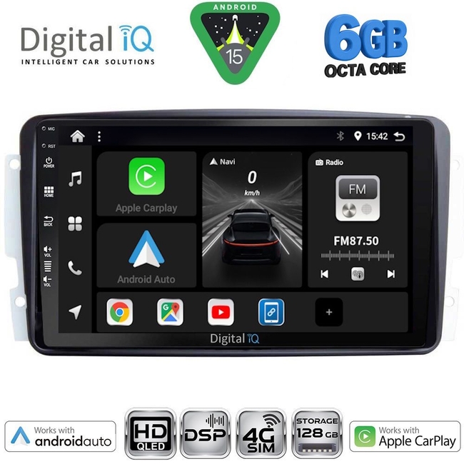 DIGITAL IQ BXF 17401_CPAA (9inc) MULTIMEDIA TABLET for MERCEDES CLK (W209) mod. 2000-2004
