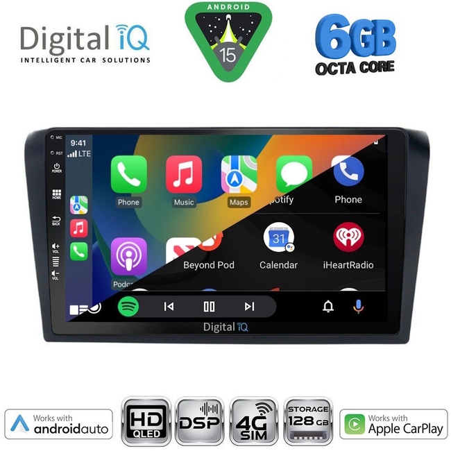 DIGITAL IQ BXF 17365_CPAA (9inc) MULTIMEDIA TABLET for MAZDA 3 mod. 2003-2008