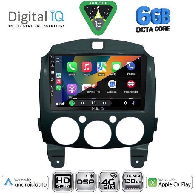 DIGITAL IQ BXF 17361_CPAA (9inc) MULTIMEDIA TABLET for MAZDA 2  mod. 2007-2014