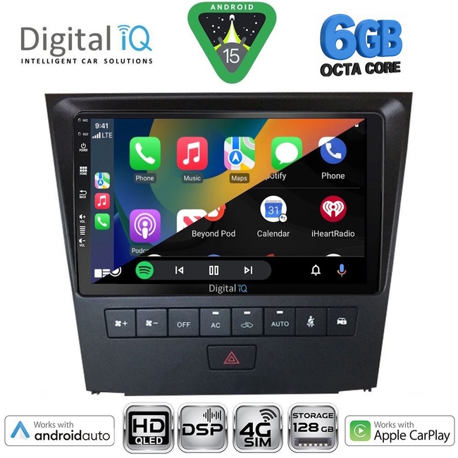 DIGITAL IQ BXF 17341_CPAA (9inc) MULTIMEDIA TABLET for LEXUS GS mod. 2004-2011