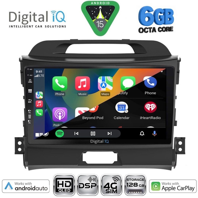 DIGITAL IQ BXF 17325_CPAA (9inc) MULTIMEDIA TABLET for KIA SPORTAGE mod. 2010-2015