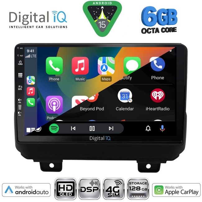 DIGITAL IQ BXF 17298_CPAA (9inc) MULTIMEDIA TABLET for JEEP WRANGLER mod. 2018-2026