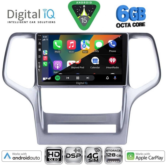 DIGITAL IQ BXF 17282_CPAA (9inc) MULTIMEDIA TABLET for JEEP GRAND CHEROKEE mod. 2011-2014