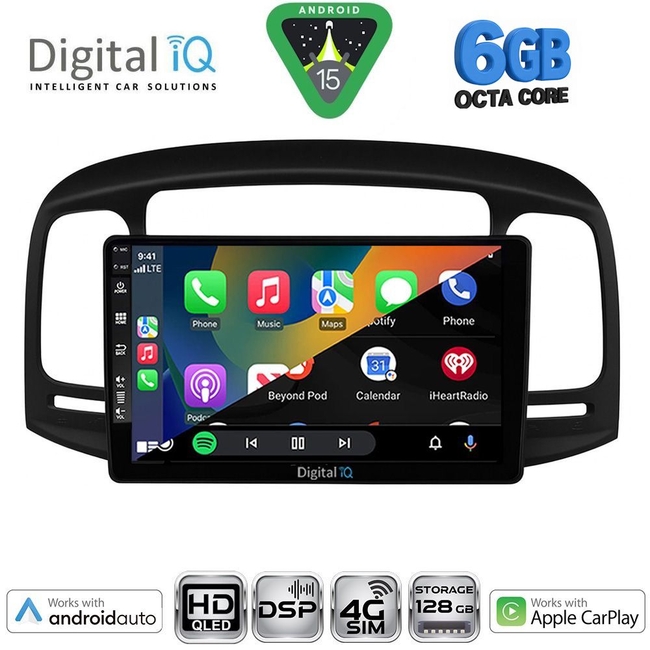 DIGITAL IQ BXF 17249BL_CPAA (9inc) MULTIMEDIA TABLET for HYUNDAI ACCENT mod. 2005-2012