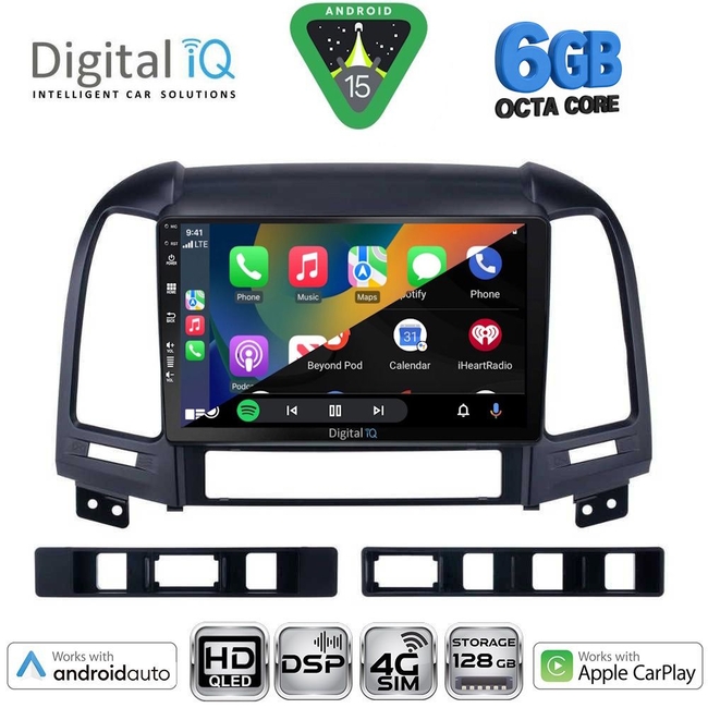 DIGITAL IQ BXF 17239_CPAA (9inc) MULTIMEDIA TABLET for HYUNDAI SANTA FE  mod. 2005-2013
