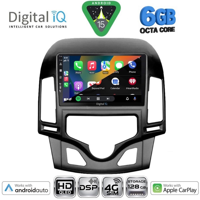 DIGITAL IQ BXF 17231_CPAA CLIMA (9inc) MULTIMEDIA TABLET for HYUNDAI i30 mod. 2007-2012