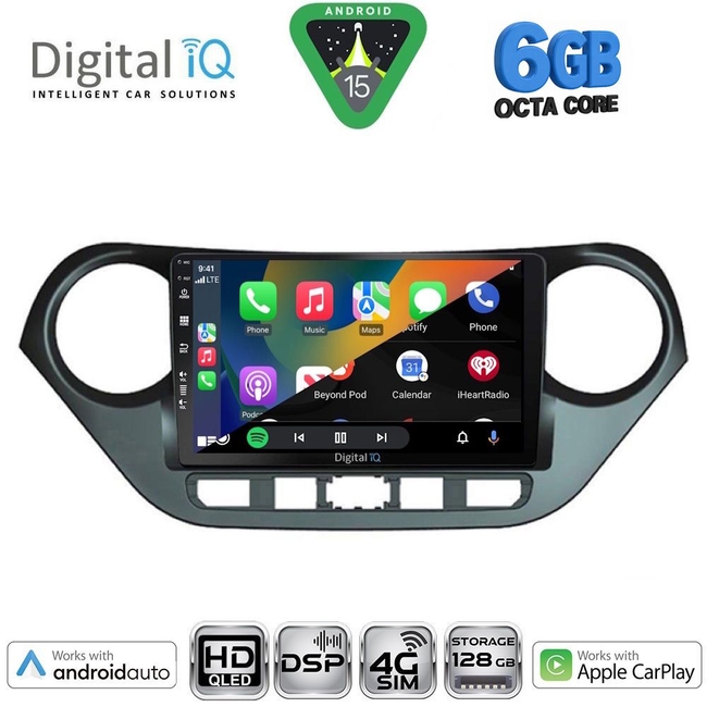 DIGITAL IQ BXF 17224_CPAA (9inc) MULTIMEDIA TABLET for HYUNDAI i10 mod. 2014-2020