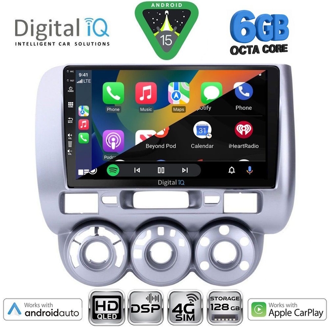 DIGITAL IQ BXF 17210_CPAA A/C (9inc) MULTIMEDIA TABLET for HONDA JAZZ mod. 2002-2008