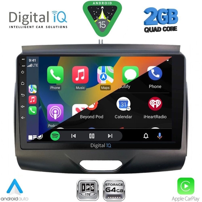 DIGITAL IQ RSD 1172B_CPA (9inc) MULTIMEDIA TABLET for FORD RANGER mod. 2015-2018