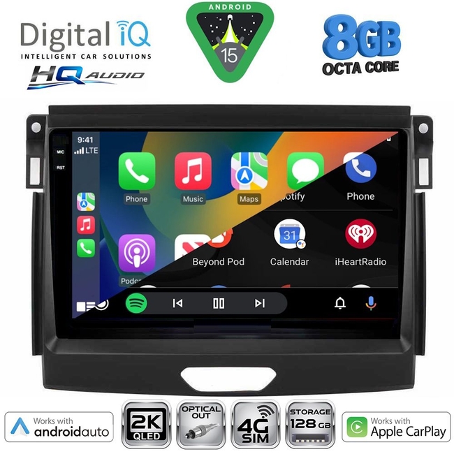 DIGITAL IQ BXK 20172B_CPAA (9inc) MULTIMEDIA TABLET for FORD RANGER mod. 2015-2018