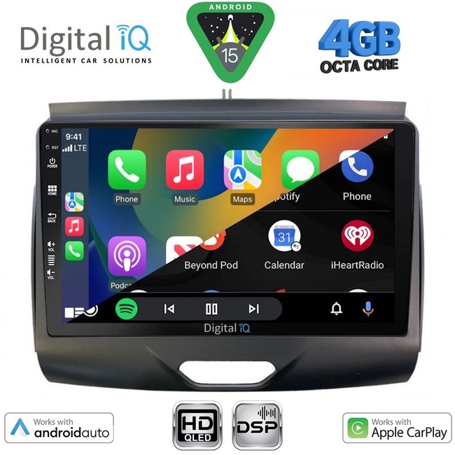 DIGITAL IQ BXF 16172B_CPAA (9inc) MULTIMEDIA TABLET for FORD RANGER mod. 2015-2018