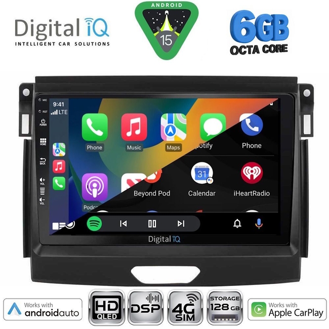 DIGITAL IQ BXF 17172B_CPAA (9inc) MULTIMEDIA TABLET for FORD RANGER mod. 2015-2018