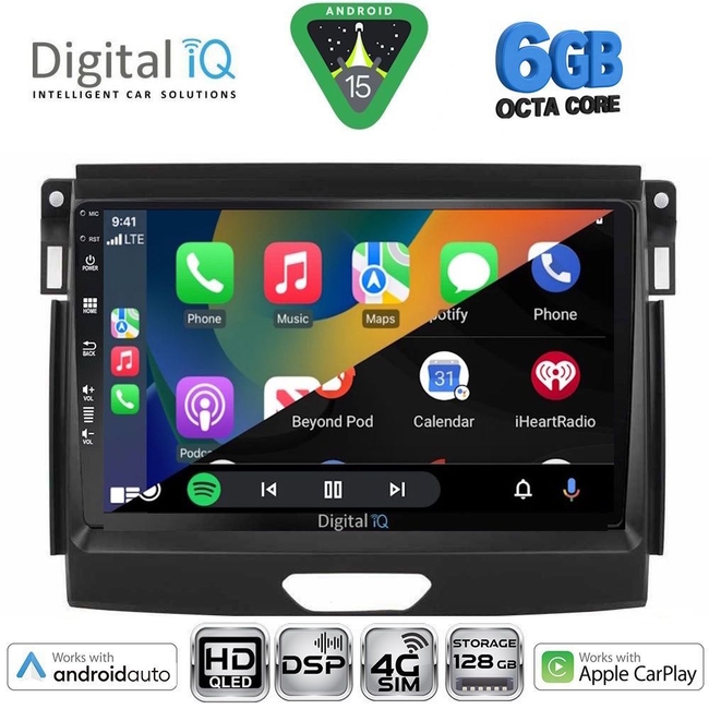 DIGITAL IQ BXF 17172A_CPAA (9inc) MULTIMEDIA TABLET for FORD RANGER mod. 2015-2018