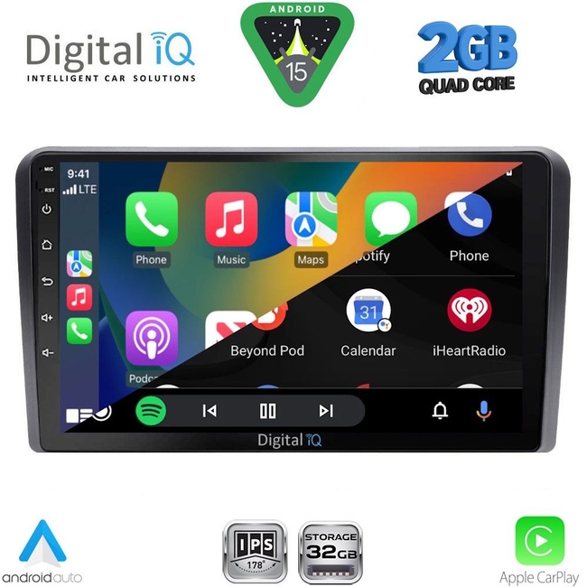 DIGITAL IQ RSD 1139_CPA (9inc) MULTIMEDIA TABLET for FIAT PANDA mod. 2003-2012
