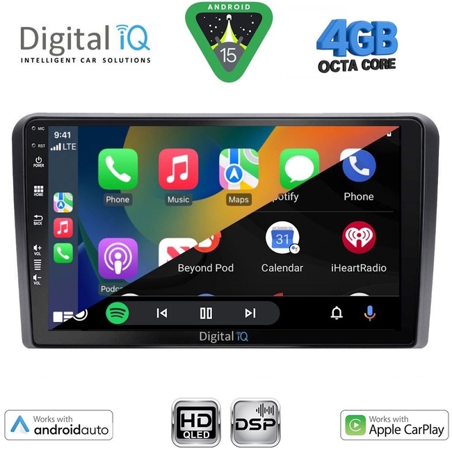 DIGITAL IQ BXF 16139_CPAA (9inc) MULTIMEDIA TABLET for FIAT PANDA mod. 2003-2012